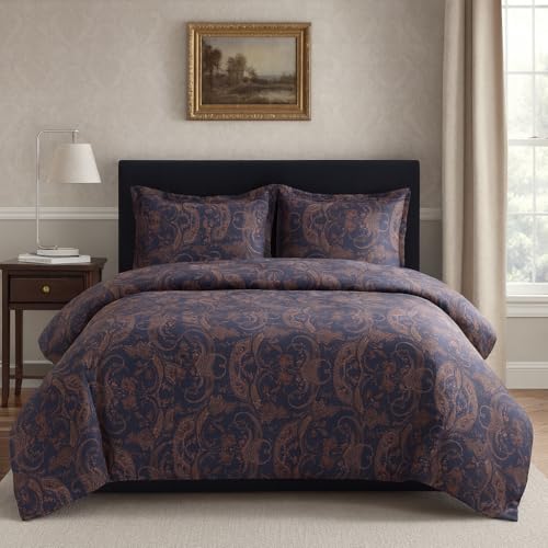 Dreamology Duvet Cover Full, Duvet Cover with Button Closure, Soft Microfiber, Piped Edges & Fade Resistant Bedding Set, Includes 1 Full Duvet Covers & 2 Pillow Shams