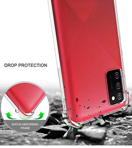 Image of Soft Flexible Silicone Back Cover Compatible with Samsung Galaxy M02s, Transparent Case + Screen Guard