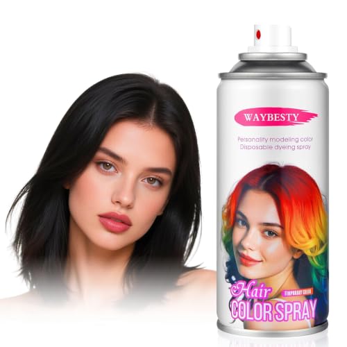 Waybesty Temporary Black Hair Color Spray Hair Color Wax for Kids Women Men