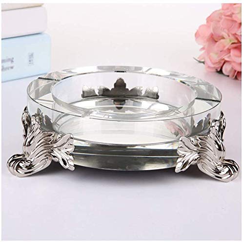 Preisvergleich Produktbild Kewei Aschenbecher, Aschenbecher, Amerikanische kreative Mode, Persönlichkeit, Heimbüro, europäischer Stil, trendige europäische Atmosphäre, Mode, 20 x 5 cm (Farbe: Gold), Farbe: Silber silber