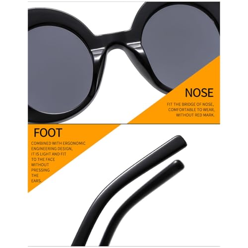 Fashion Oversized Oval Women Colorful Glasses Shades Uv400 Gradient Men Retro Punk4