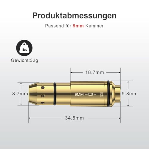 9mm Laser trainingpatrone für Dry Fire Training System