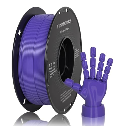 TINMORRY PETG Filament 1.75mm, Rapid PETG-Eco 3D Printing Filament, Compatible with Bambu Lab/Creality K1C / FLASHFORGE Adventurer 5M FDM 3D Printer, 1 KG 1 Spool, Vinca Blue