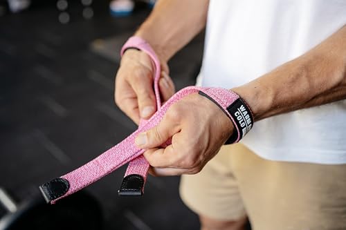 Image of WARM BODY COLD MIND V2 Lifting Wrist Straps for Weightlifting - Hand Straps for Powerlifting, Weight Lifting, Bodybuilding Functional /Cross Training, Deadlift Gym Bar, Cotton