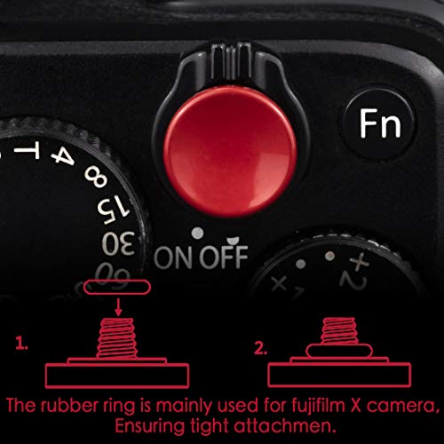 Soft Shutter Release Button (2 Pack/Red) High-End Concave Camera Shutter Button #TOP3