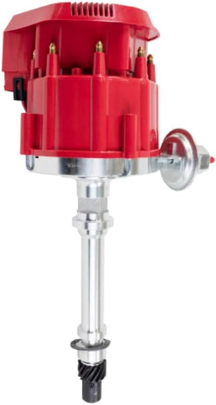Top Street Performance JM6500R HEI Distributor with Red Flat-Cover Super Cap (65K Volt Coil)