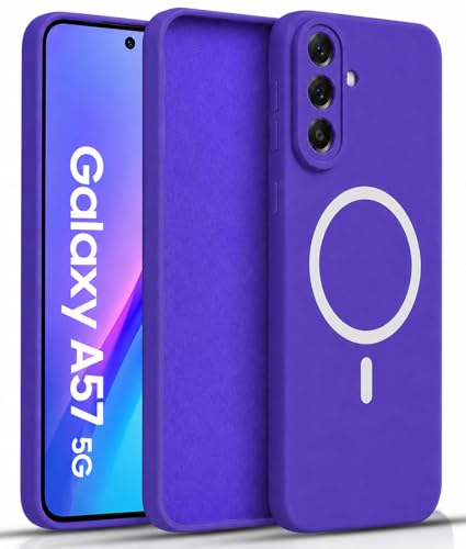 Image of Back Cover for Samsung Galaxy A57 5G Soft Matte Silicone Mag-Safe Design (Mag-Safe Not Support) Camera Protection | Slim Fit Bumper Cover (Lavender Blue)