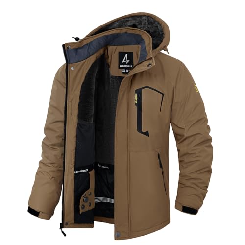 Image of Mens Winter Coats Ski Snowboard Jacket Down Waterproof Coat | Warm Jacket, Insulated Jacket, Cold Weather Jacket, Heavy Jackets, Winter Parka, Windproof Coat, Hiking, Camping, Working
