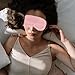 KKUADCEHI 1 Pcs Colors Eye Mask for Sleeping, Sleepover Stuff, Soft, Elastic Band Plush Sleeping Eye Mask, for Everyone Travel Nap Sleeping (Pink)