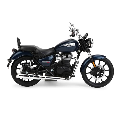 Royal Enfield Scale Model Meteor 350 Stellar Blue Miniature |Souvenir | Toy Version Bike