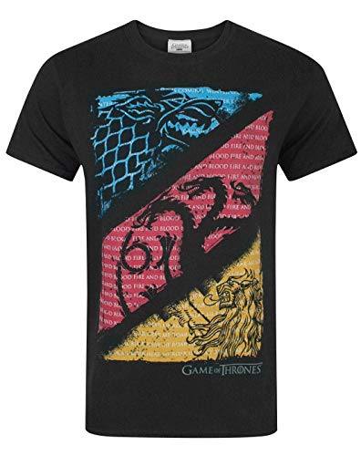 Game of Thrones House Sigil Quotes Men's T-Shirt (S) Black