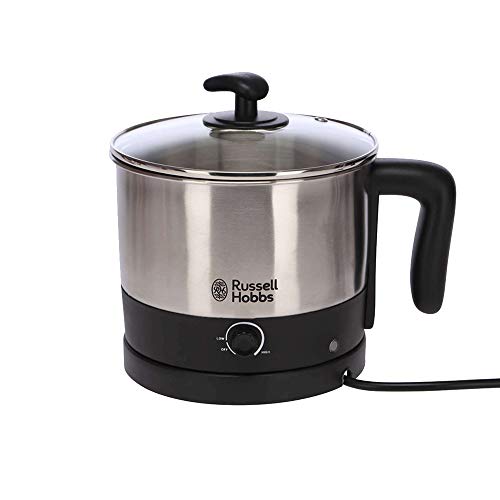 Image of Russell Hobbs HomeStop 800 W Round Metallic Finish Temperature Control Multi Cook Kettle (Silver Free Size)