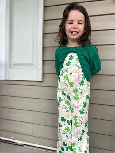Image of HIHA Girls Sleeveless Jumpsuits Outfit Long Sleeve Twist Front Tops Romper Clothes Set Size 4-12