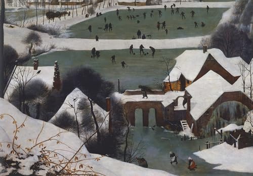 Tableaux Toile Chasseurs dans la neige Bruegel 60x90cm pour déco salon