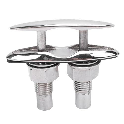 Boat Cleat, 5in Stainless Steel Pull Up Boat Cleat, Secure Fixation, Retractable Boat Dock Cleats for RV Yacht Speedboat, Rope Cleat Boat Mooring Cleat, Boat Mooring Accessories