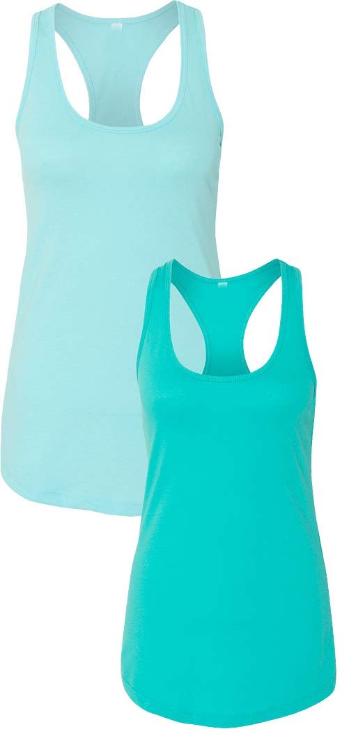 Next Level Women's Ideal Racerback Tank - 60% Cotton 40% Polyester, Cancun-Tahiti - View #4
