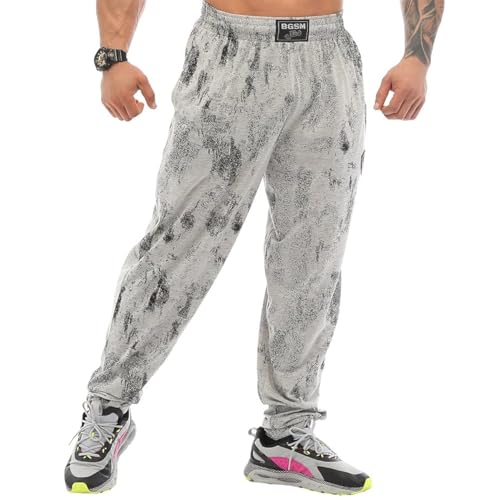 Men's Loose fit Sweatpants with Pockets, Baggy Design 100% Cotton, Thin, Muscle Pants