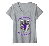 Photo Gallery donna in memoria di nana alzheimers consapevolezza memorial cross regali maglietta con collo a v Photo Gallery donna in memoria di nana alzheimers consapevolezza memorial cross regali maglietta con collo a v
