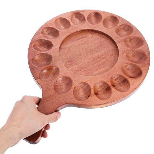 Bandeja de madera marrón reversible Mikikit con compartimentos para postres 5