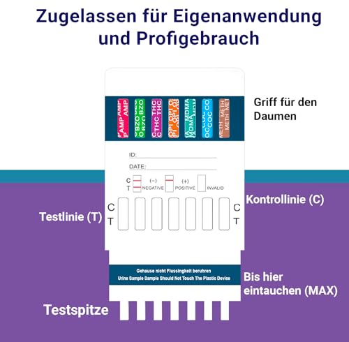 Drogentest August Engelhardt 5x Multi 7in1 Urin Drogenschnelltest