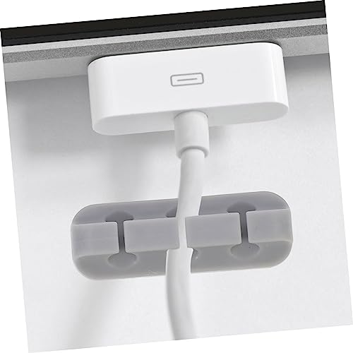 4 unidades de clips para cables de escritorio organizadores adhesivos para hogar y oficina para manejo de cables miniatura 5