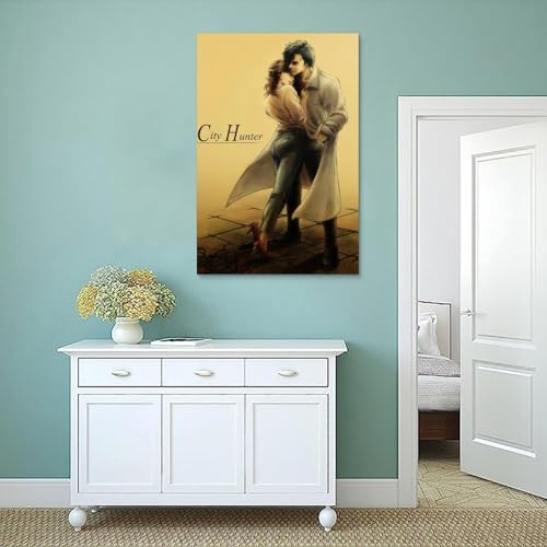 TNERPAR City Hunter Fanart, poster decorativo da parete, per soggiorno, camera da letto, decorazione moderna per camera da letto, 30 x 45 cm
