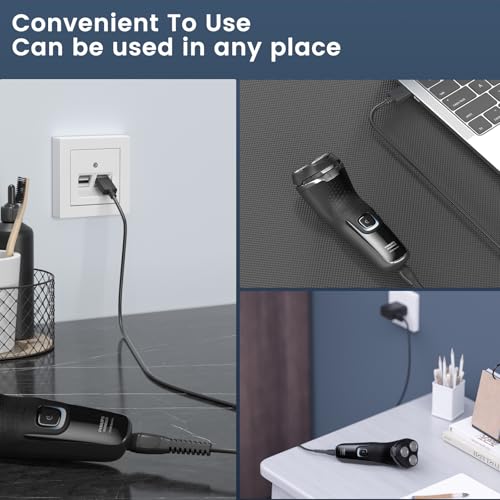 5V Charger for Philips Norelco Shaver 3900 2400, Wet & Dry Shaver Series 5000 7000 3000 Compatible with Philips Oneblade QP2724, QP2834, QP1924 USB Charging Cable