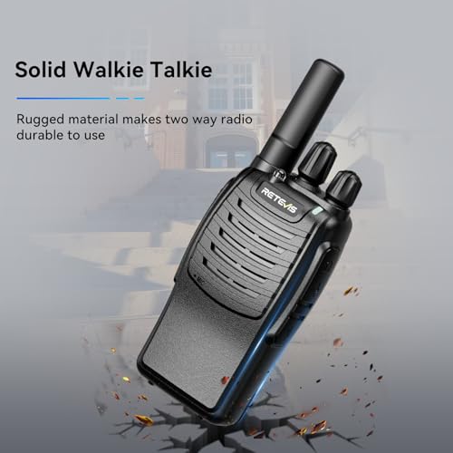 Image of Retevis H-777 Walkie Talkies for Adults Long Range Hand Free Handheld Rechargeable Two Way Radio Business 2 Way Radios with Charger (6 Pack)