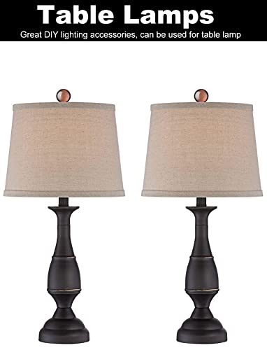 Image of 2 Pcs Lamp Finials, Ball Shaped Tawny Crystal Glass with Bronze Finish Screw Knob Base for Lamp Shade Top Cap, Decoration Accessories for Table and Floor Lamps (2 Inches Tall)