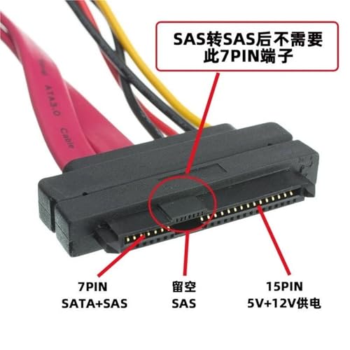Cable Extensión SAS a SATA SFF-8482 0.3m miniatura 2