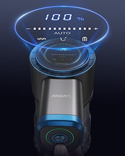 Laresar Cordless Vacuum Cleaner With Charging Station, 400W/33Kpa Stick Vacuum Cleaner With Dual Display, Handheld Vacuum Cleaner With Dust Sensor, Vacuum For Pet Hair, Carpet And Hardwood Floor #TOP3