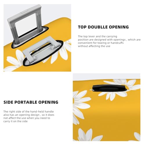 Suitcase Covers for Luggage, Luggage Cover Protector Fits 18-32 Inch Luggages (Minimalist Daisy, M)4