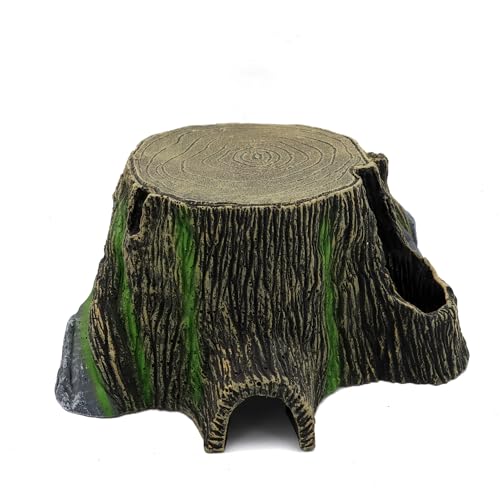 image for JIHAQUA Extra Large Resin Reptile Hideouts Cave Habitat Decor for Rept