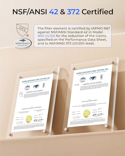 Image of Waterdrop 10UA PRO Under Sink Water Filter, No Drilling Required, Time Reminder, Easy Installation, Reduces Lead, Chlorine, Bad Taste & Odor, NSF /ANSI 42 Certified, 11000 Gallons, Does not Lower TDS