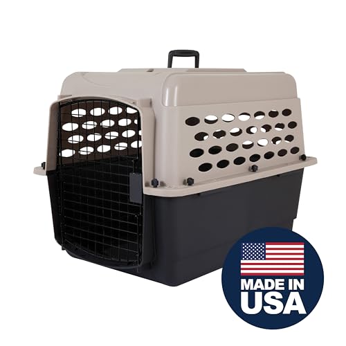 Petmate Vari Dog Kennel - Portable Dog Carriers & Crates for Medium Dogs, Airline-Friendly, Durable Plastic, Pet Carrier For Home and Travel, 28 Inches, Taupe and Black - Image 2