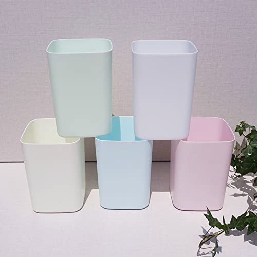 Image of 2PCS Kitchen Trash Can Plastic Open-Mouth Garbage Box Small Rubbish Can Square Storage Bucket for Home Desktop Organizers
