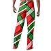 2025 Men'S Pajama Pants Casual Fashion Lounge Sleep PJ Plaid Bottoms with Pocket Red Large