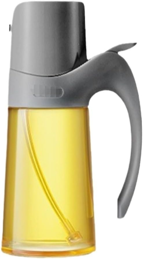 Oil Dispenser for Kitchen, Glass Bottle Oil Sprayer Push-Type Suitable for Salads Grilling Frying and Air Frying Dispenser Bottle for Cooking(Pink)