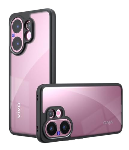 Image of KAPAVER Essential Back Cover Case Compatible with Vivo V60 - Clear Black (PC+TPU) (Vivo V60 - Clear Black)