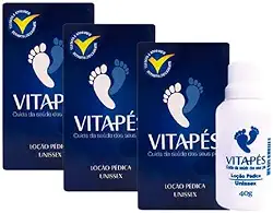 Kit 3 Loção Hidratante para Pés Unissex, Creme Vitapés, Tratamento para Pele Rachada e Ressecada