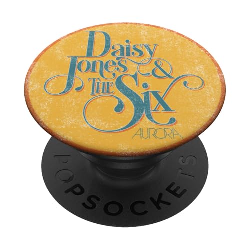 Daisy Jones & the Six - Vintage Yellow Logo PopSockets Swappable PopGrip, Black