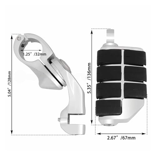 Support repose-pieds moto 1,25" pour Harley Touring et Dyna - 4