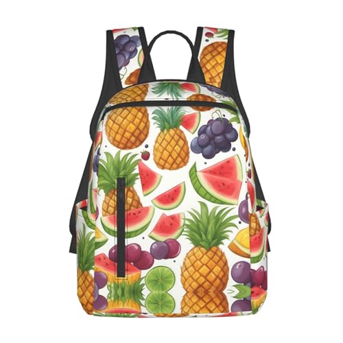 Sac à dos léger de randonnée homme femme imprimé ananas orange pour camping