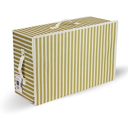 Hoesh UK - Gold Stripe Medium Wedding Dress Box With Lid & Acid Free Tissue, Under Bed Storage for Bridal Gown, Clothes