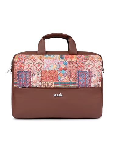 Image of ZOUK Arin Laptop Bag | Slim & Stylish Laptop Bag for Women Office Use | Fits 15.6+ Inch Laptop | Padded Compartment Fits up to 17 Inch Laptop | Water-Resistant | Lightweight