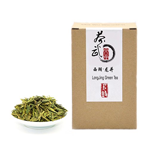 ChaWuWarmSun [B] LongJing Green Tea Loose Leaf,8.8oz/250g Dragon Well Tea,Origin Hangzhou Chinese Whole Leaf
