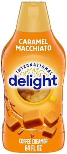 International Delight Caramel Macchiato Coffee Creamer, Refrigerated Flavored Creamer, Lactose Free and Gluten Free, 64 fl oz Bottle