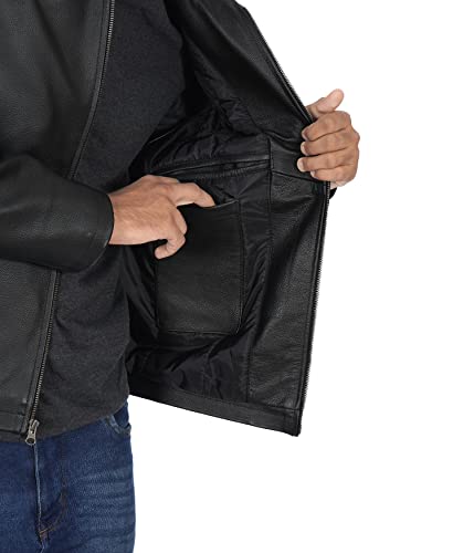 Decrum Leather Jacket Men - Casual Stylish Cowhide Leather Jackets for Men3