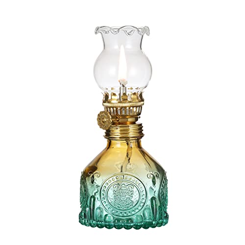 JUMPLAWN Öllampe Mit Schirm - Vintage Kerosinlampe Für Buddhismus & Meditation