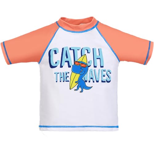 Boy's 3 Piece Swimsuit Sun Protective Rashguard Swim Shirt+ Short UPF 50+ Sun Hat Swimwear Set2